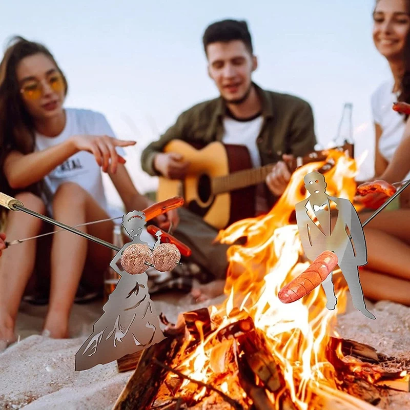 Жаровня для хот-догов/зефира в форме стального лагеря огонь шампур палочка вилки