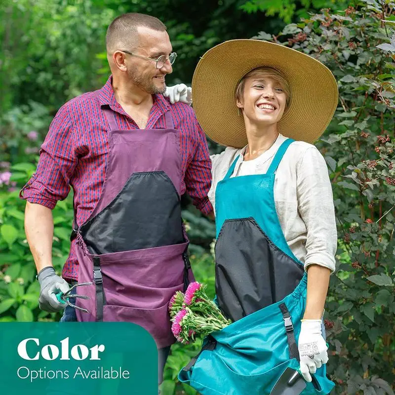 

Тканевый садовый фартук, сумки для сбора, нижние открывающиеся двойные зажимы, широкое пространство, с регулируемыми фиксированными ремнями