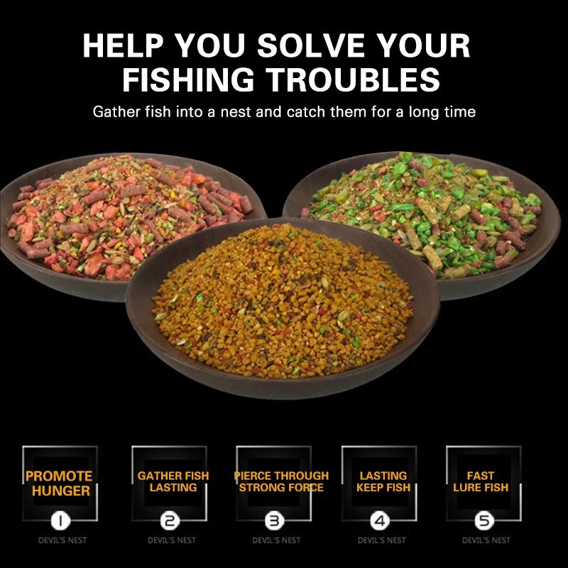 

2022 NEW Fishing Nesting Material Strong Smell Fishing Bait Corn Wheat Black Pit Wild Fishing Lure Fish Fishing Bottom Nest