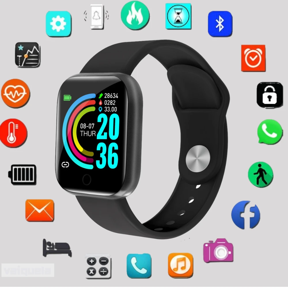 

2021 Smart Watches Men Women Smartwatch Heart Rate Step Calorie Fitness Tracking Sports Bracelet For Apple Android Smart Watch