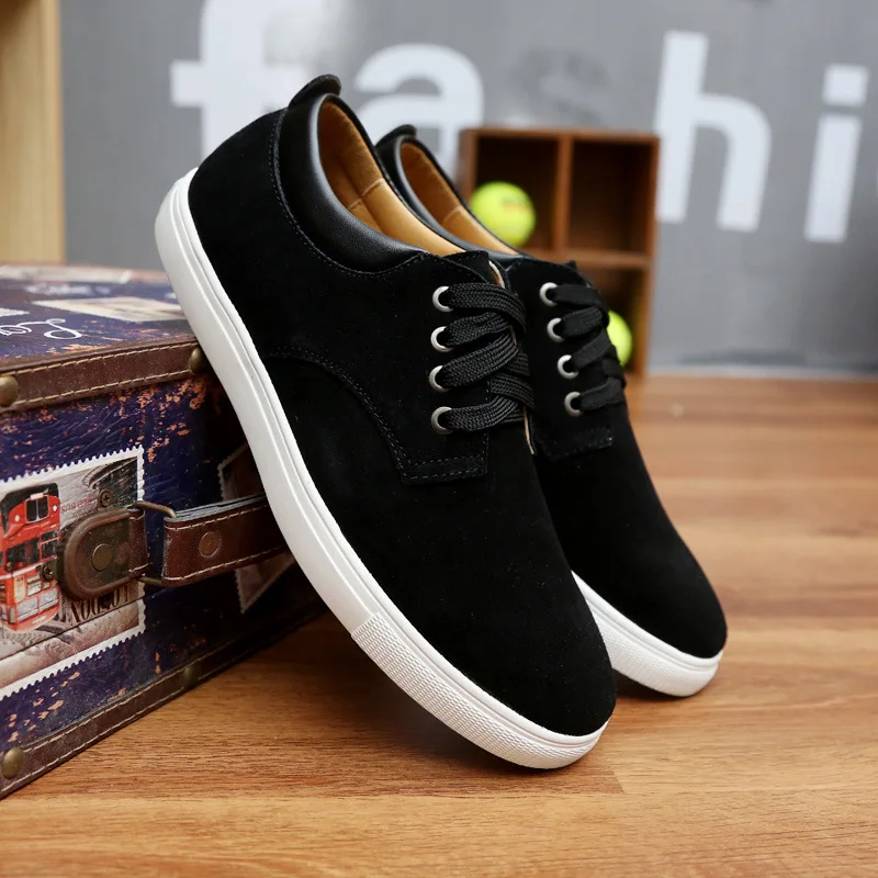 

New Loafers Men Shoes Fashion Sneakers Luxury Casual Shoes Man Cow Suede Lace-up High Quality Plus Size Oxfords Derby Shoes