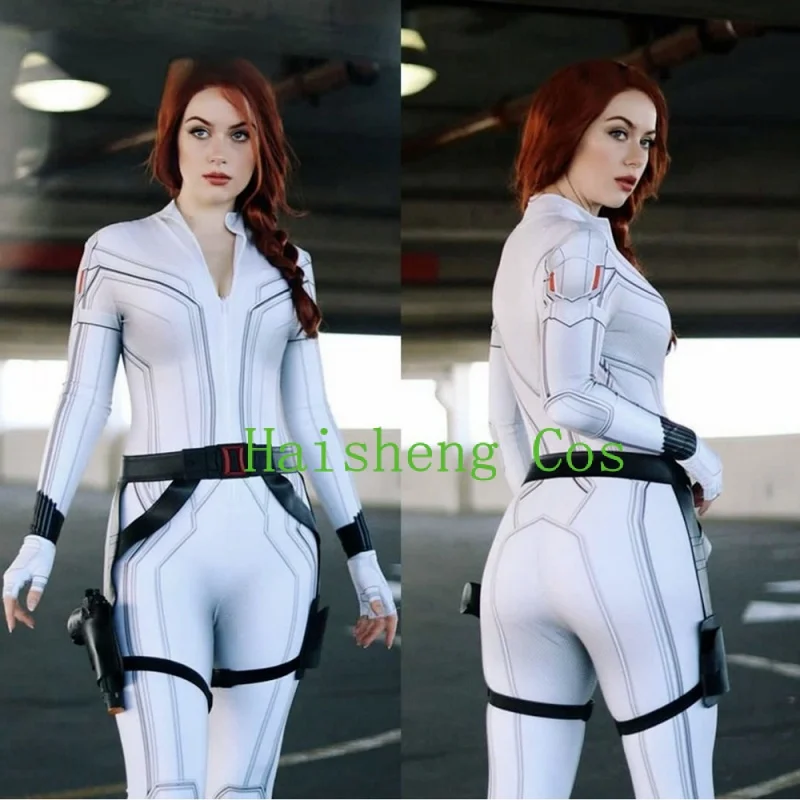 

Black Women Cosplay Costume for Women Widow Geek Girls Suit Zentai Sexy White Jamie Bodysuit Adults/Kids