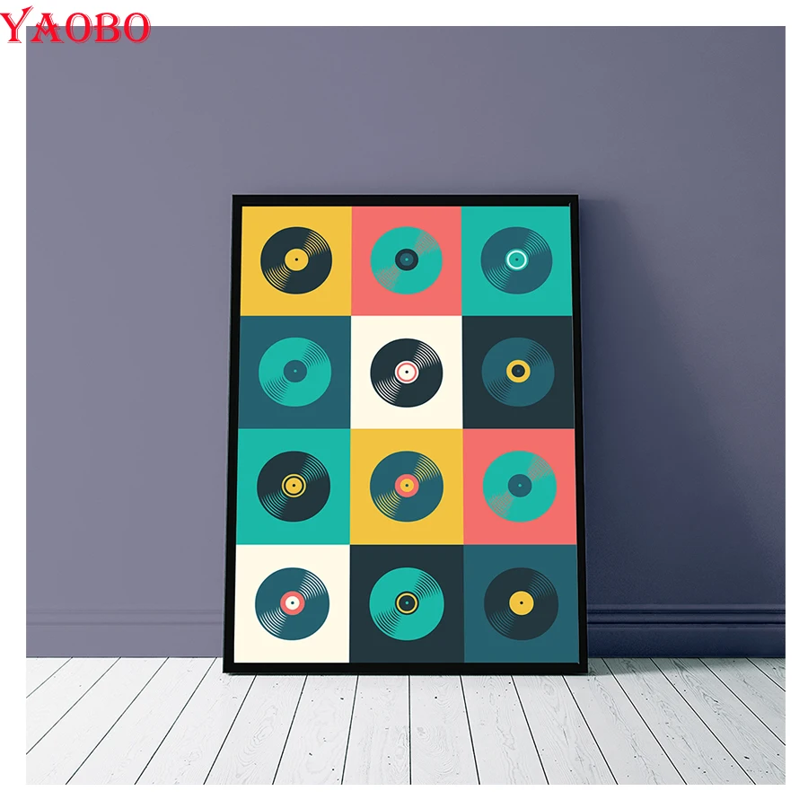 Diamond Painting Retro Vinyl Record Music Cross Stitch New Arrival 5D DIY Diamond Embroidery Mosaic Crafts Holiday Decorations