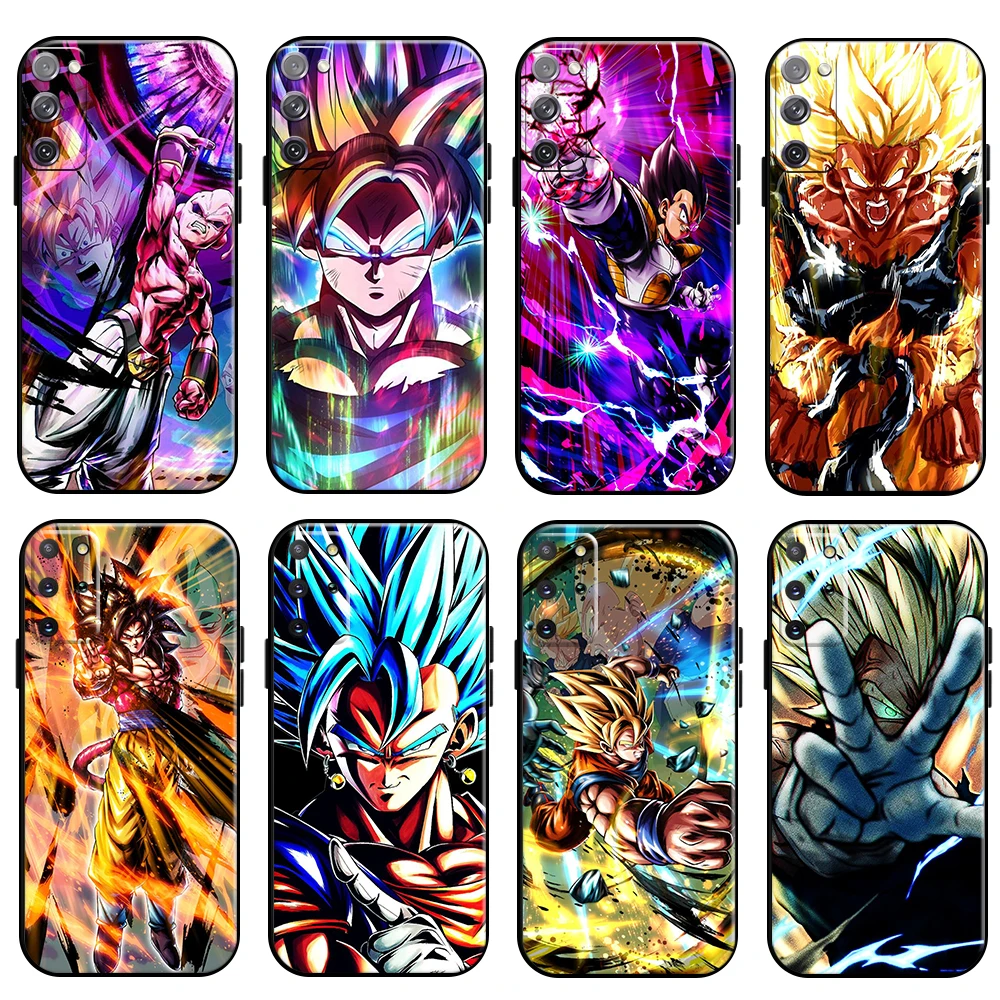 

Dragon Ball Goku Phone Case For Samsung Galaxy S22 S21 S20 Ultra FE 5G S10 10E S9 Plus Lite Back Black Liquid Silicon Coque