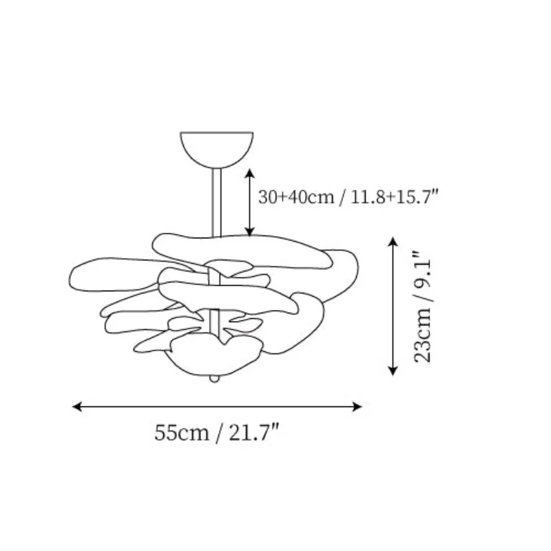 

Artpad Многоцветная люстра из стекла "Листья лотоса"
