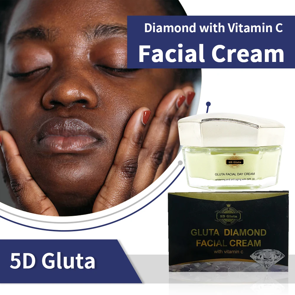 

5D Gluta Vitamin C Brightening Moisturizing Cream Reduces Dark Spots Blemishes Anti-Aging Maintains Radiance Even Skin Tone