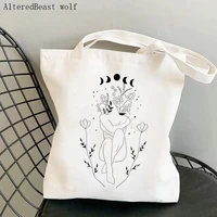 women shopper bag bloom with grace wildflower bag harajuku shopping canvas shopper bag girl handbag tote shoulder lady bag