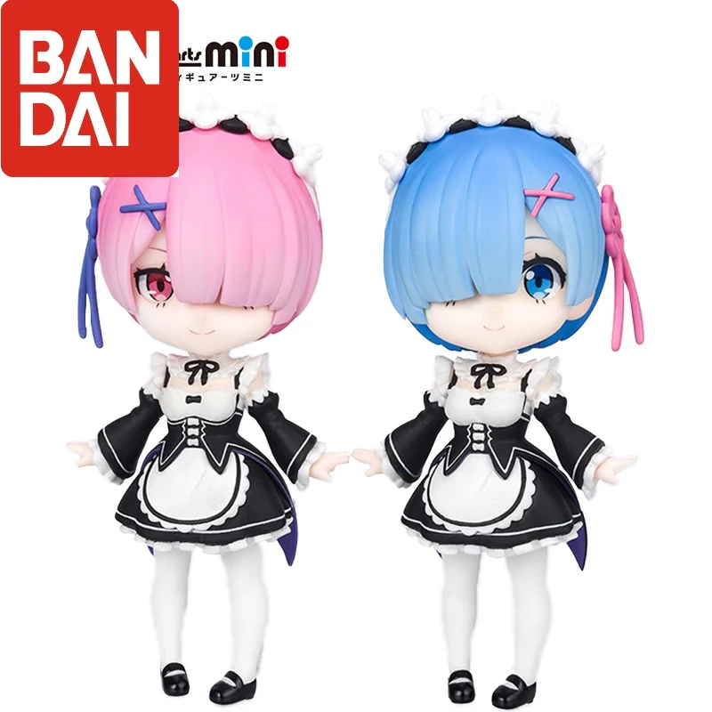 

In Stock Bandai Figuarts Mini Rem Rom Q Version Re:life In A Different World From Zero Original Action Figure Model 9Cm