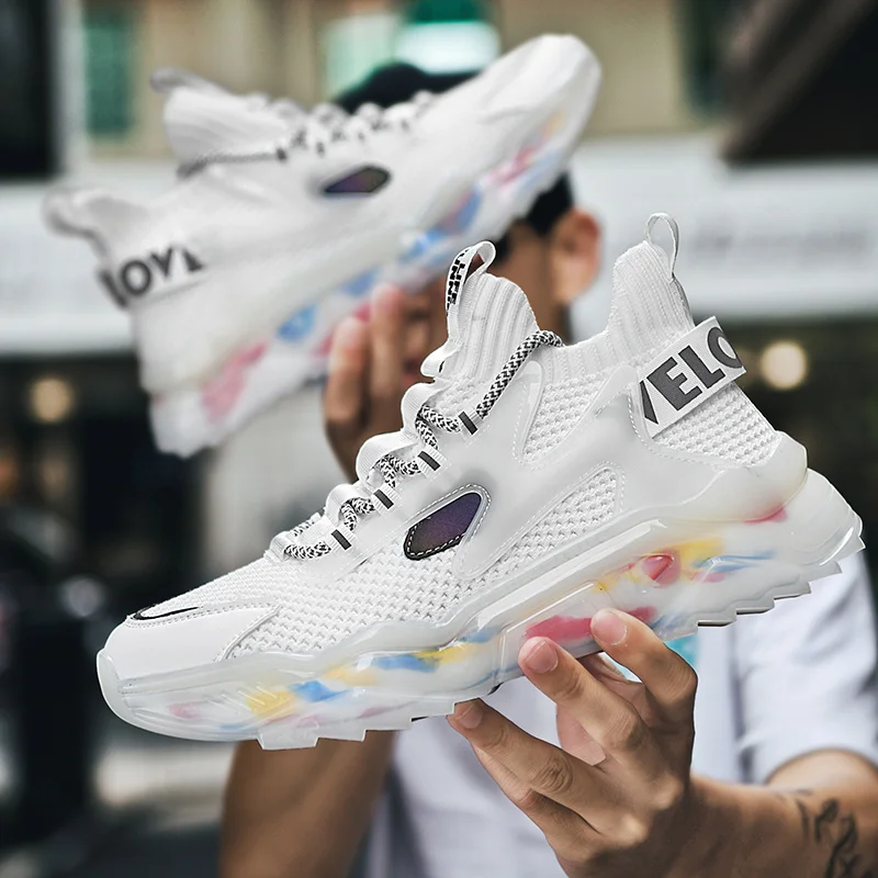 

Chunky Sneakers Fashion Men Casual Shoes Luxury Trainers Running Sport Shoes for Men Damping Tennis Platform Shoes Sneakers Men