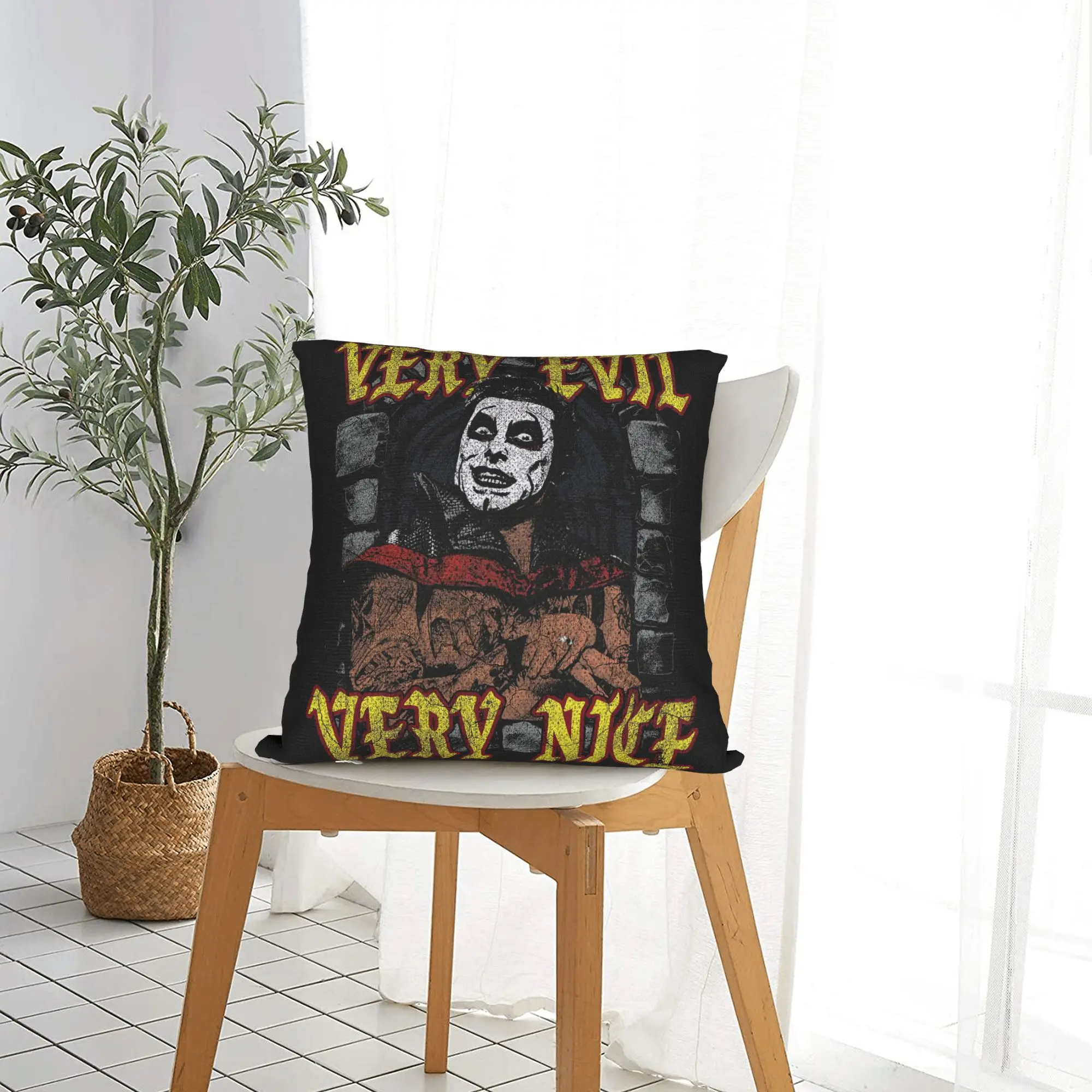 Фото Наволочка Danhausen Merch Very Nice Very Evil, квадратная наволочка для дивана, украшение для дома, забавные наволочки №5