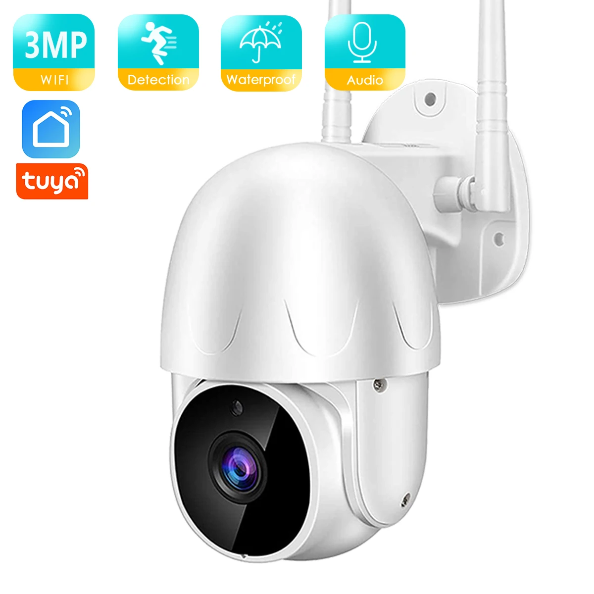 

BESDER 3MP Tuya Wifi Camera Smart Life Cloud Auto Tracking PTZ IP Camera Outdoor Motion Detect Alarm CCTV Home Security Camera