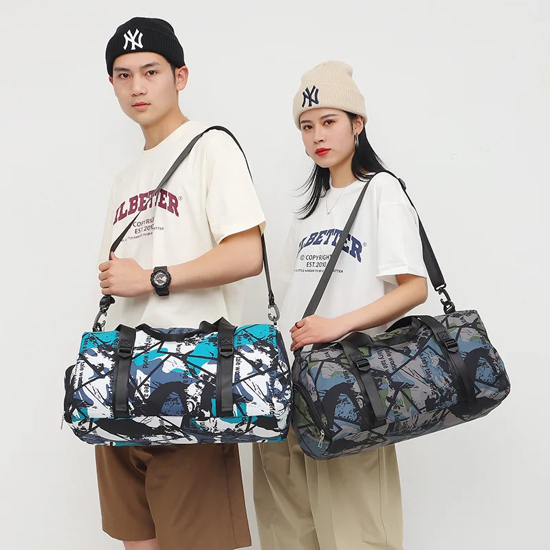 

Новинка 2023, сумка для йоги, дорожная сумка, спортивная сумка для плавания и фитнеса, водонепроницаемая сумка с разделением для сухой и влажной воды, модная сумка с принтом граффити