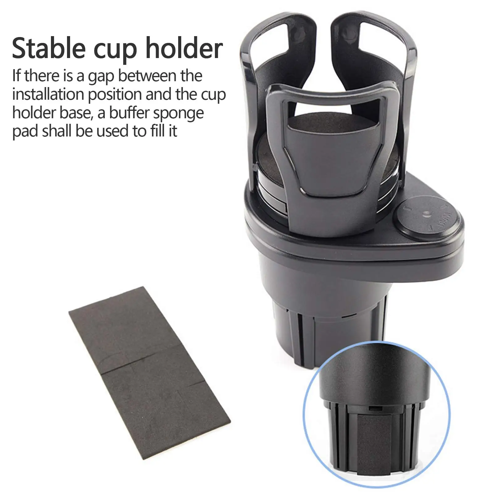 2 in 1 Car Cup Holder Expander Adapter Adjustable Base Cup Holder Organizer Coffee Beverage Bottles Storage Rack Car Accessories