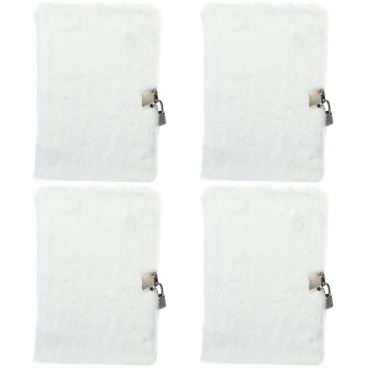 

4x Writing Journal Lock Key Diary Lock Key Journal For Girls Notebook For Girls Fluffy Notebook for Notepad Gift Students