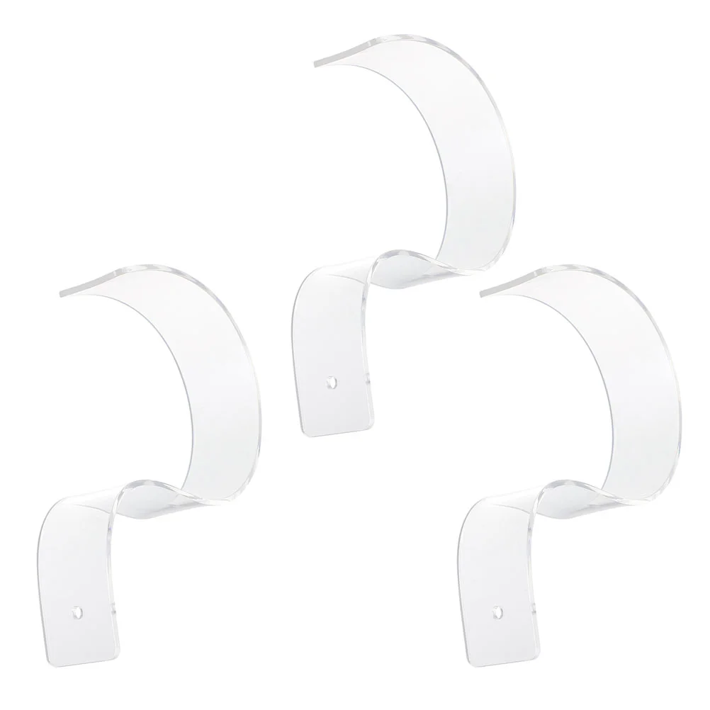 

3pcs Acrylic Belt Display Racks Exquisite Belt Stands Shop Belt Storage Stands