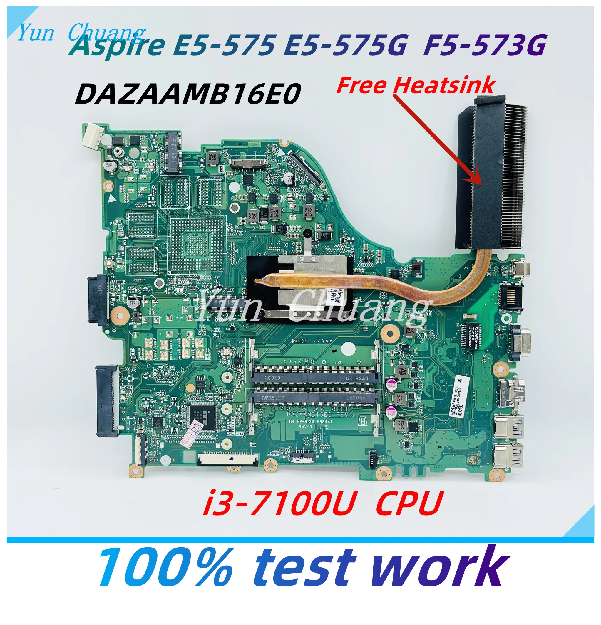 Материнская плата DAZAAMB16E0 для Acer Aspire E5-575 F5-573G E5-575G F5-573 материнская ноутбука с