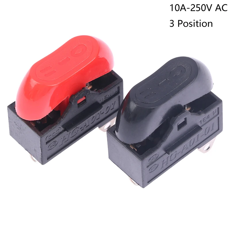 

1Pcs Hair Dryer Switch Rocker Switch 3 Position ON-OFF-ON Boat Switch Red, Black