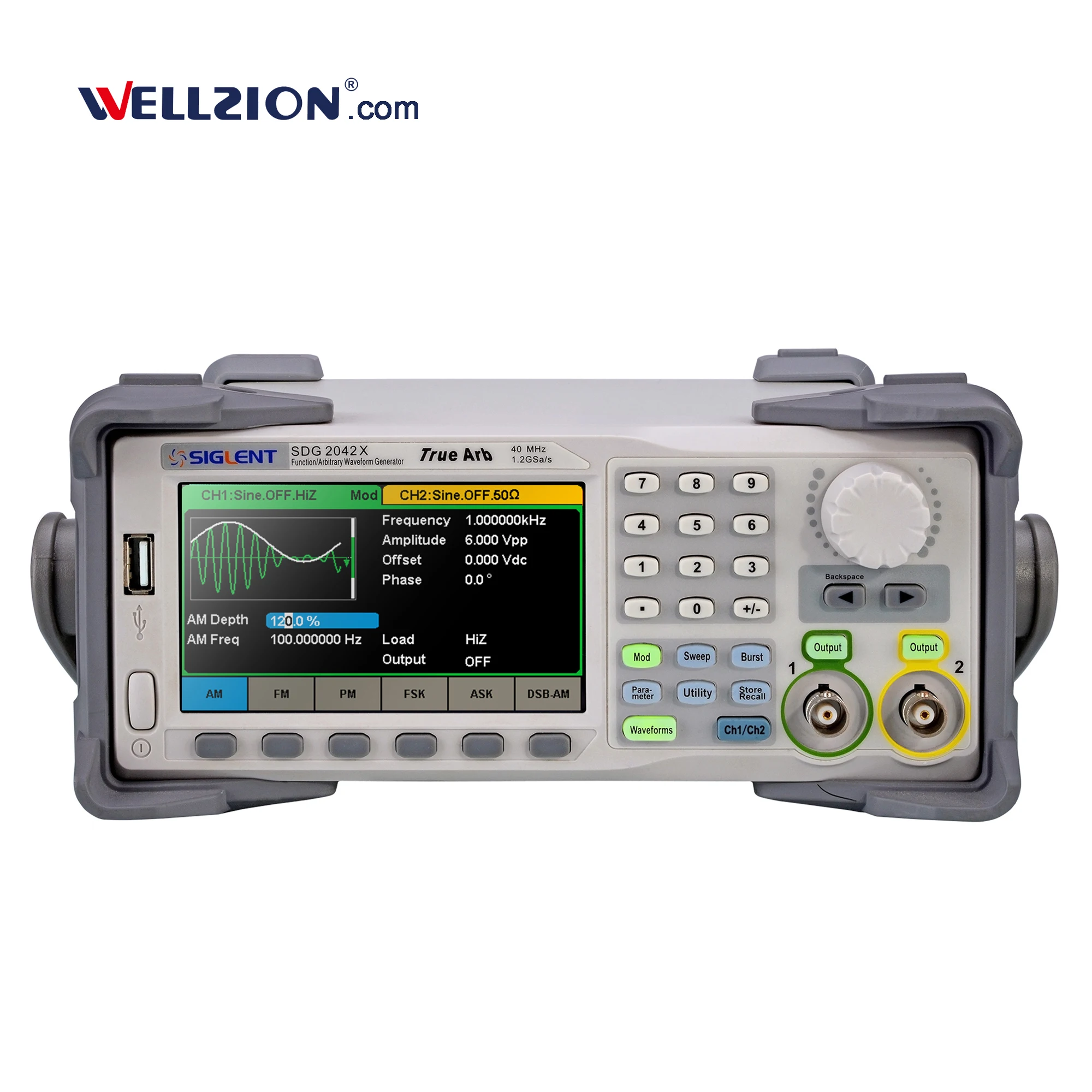 

SDG2042X,40MHz Arbitrary Signal Generator