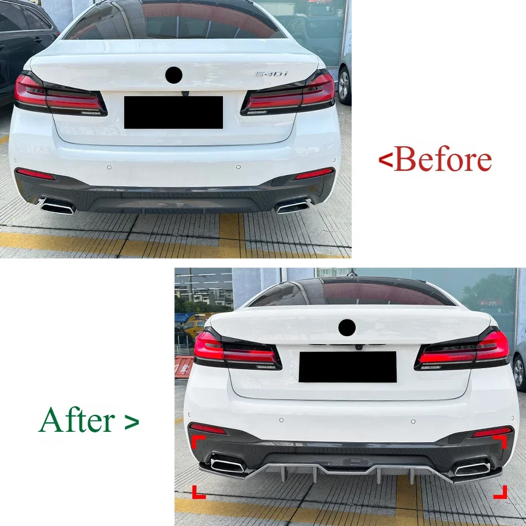 Задний бампер разветвитель губ для BMW 5 серии G30 LCI 520i 525i 530i 540i 2021-2023 M спортивный