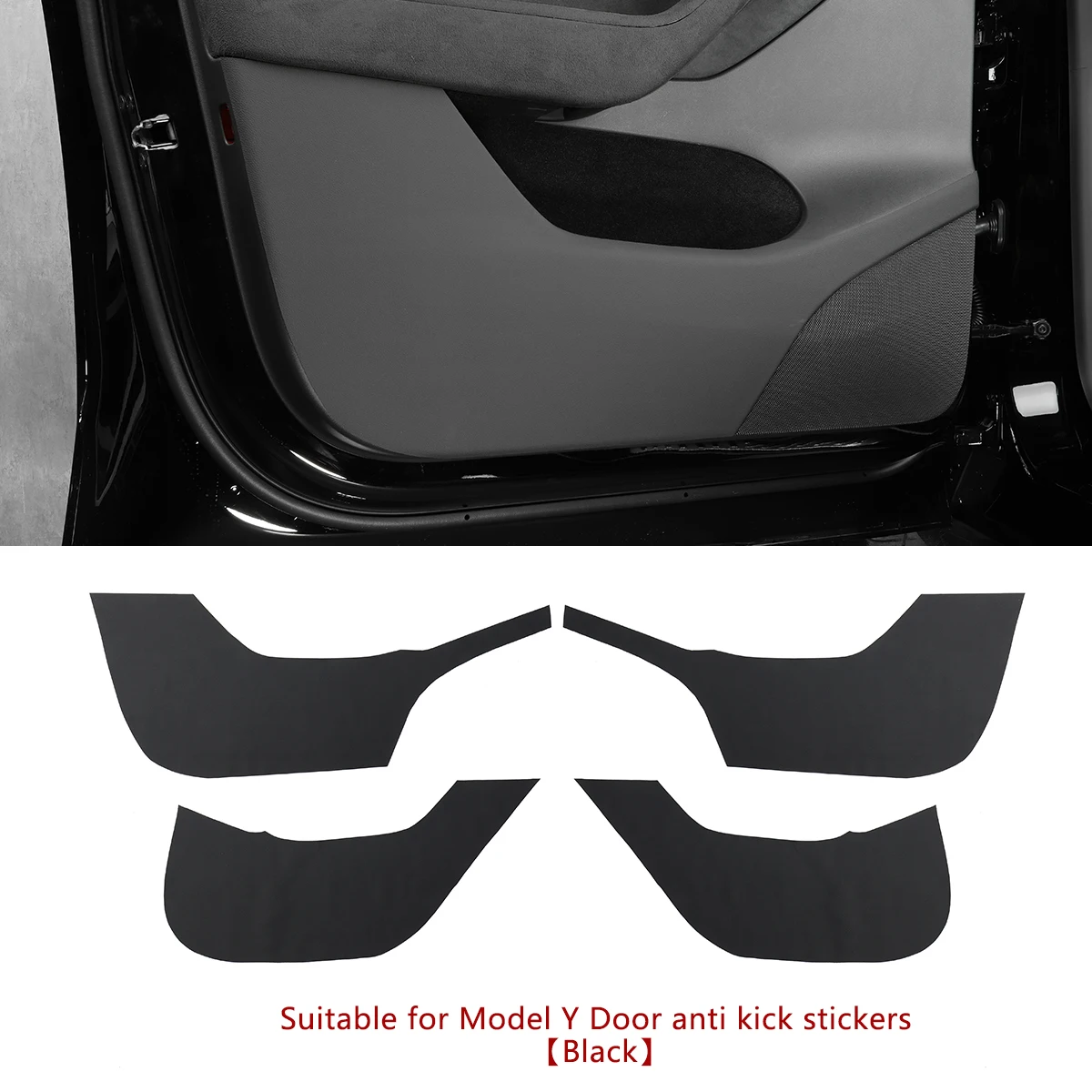 

LUCKEASY для Tesla Model Y 2020-2024 гг., бардачок на дверь автомобиля под приборной панелью, противоударная накладка, защитная пленка с боковым краем, наклейки