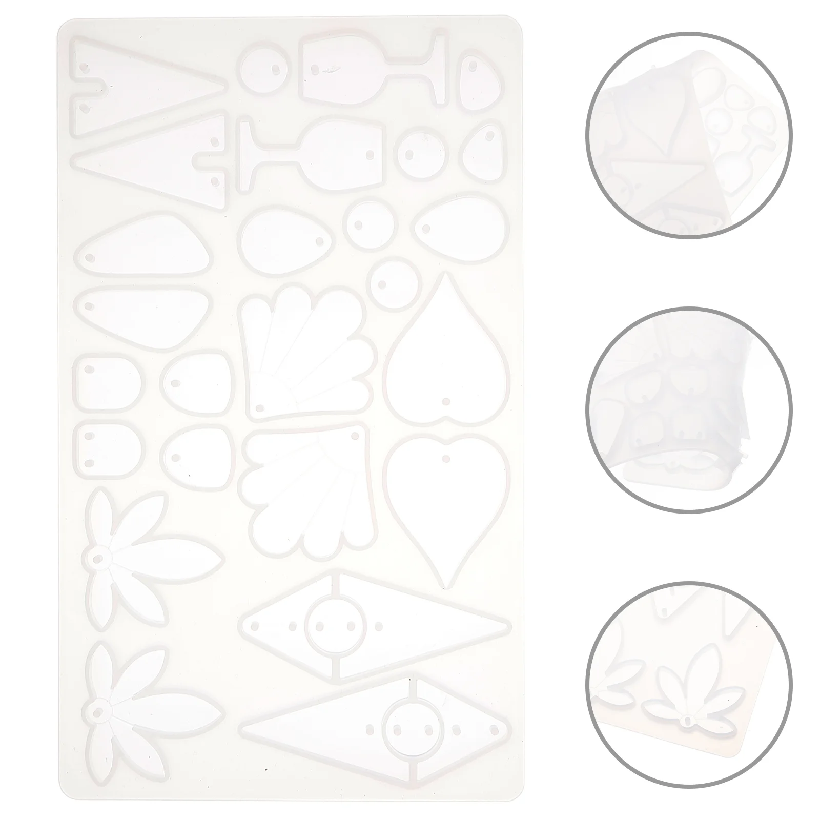 Earring Pendant Mold Molde Para Resina Love Silica Gel Tuile Molds Silicone