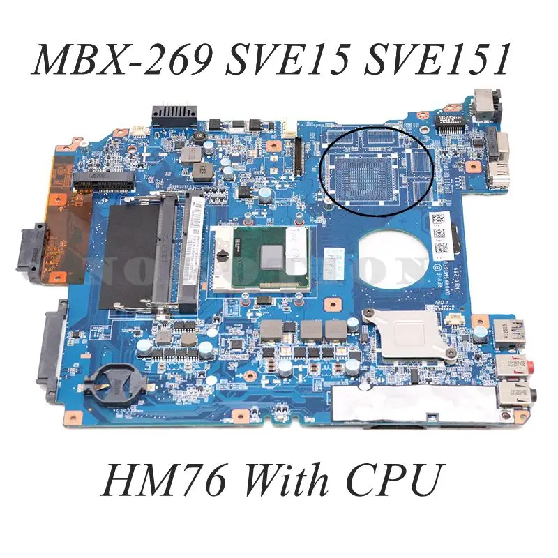 Материнская плата для ноутбука Sony vaio SVE15 SVE151 SVE15112FXS MBX-269 DA0HK5MB6F0 A1876097A A1892852A HM76 DDR3 с процессором Материнская плата для ноутбука Sony vaio SVE15 SVE151 SVE15112FXS MBX-269 DA0HK5MB6F0 A1876097A A1892852A HM76 DDR3 с процессором