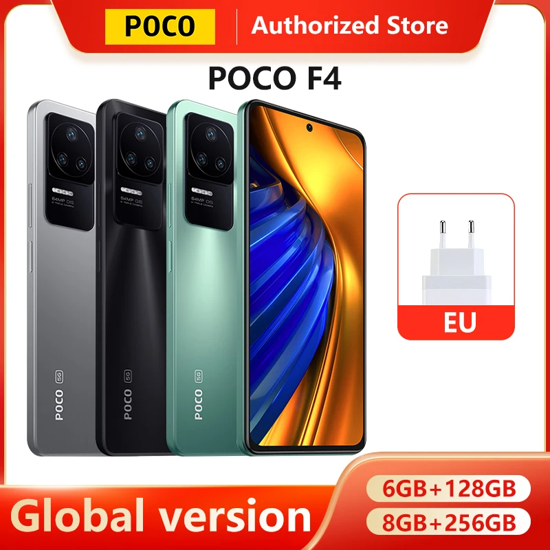 Global Version POCO F4 5G Mobile phone 6GB 128GB / 8GB 256GB Snapdragon 870 NFC 120Hz 6.67“ AMOLED 64MP Camera OIS 67W 4500mAh