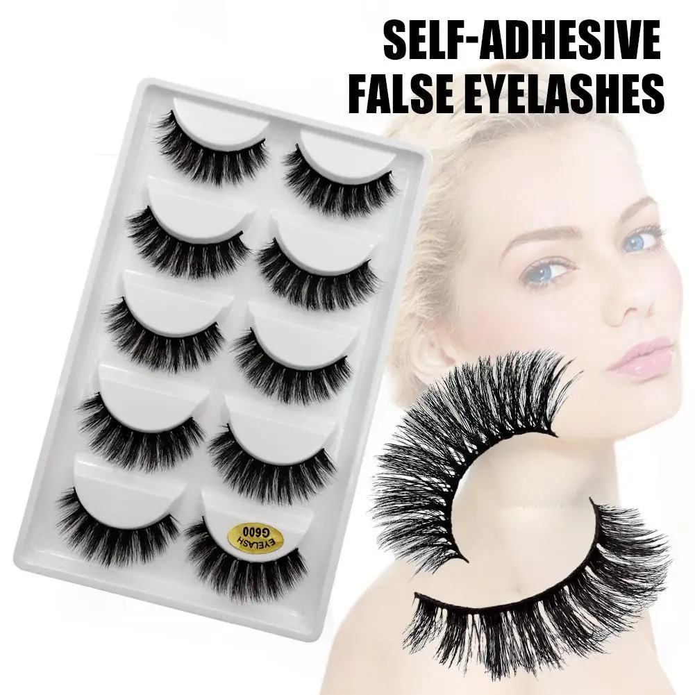 

5pairs Dd Curl Mink Eyelashes Natural Fluffy 3d Mink Lashes Dramatic Makeup Eyelashes Soft Cils False Faux Fake Volume I5e7