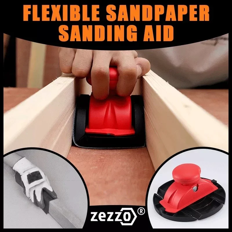 

Zezzo ® Flexible Sandpaper Sanding Aid Sandpaper Holder Grinding Polish Tool Walls Woodworking Polishing Abrasive Tool Dropshipp