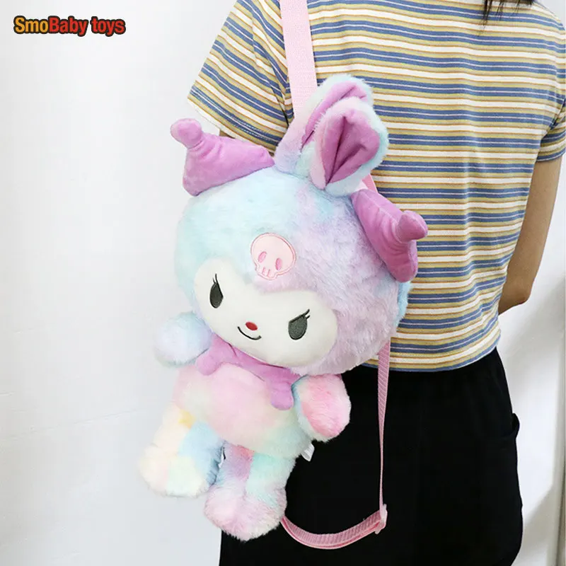 

40cm Japanese Cartoon White Dog Cat Plush Backpack Doll Cute Animal Plush Backpack Travel Bag Ladies Bag Gifts for Kids Girl