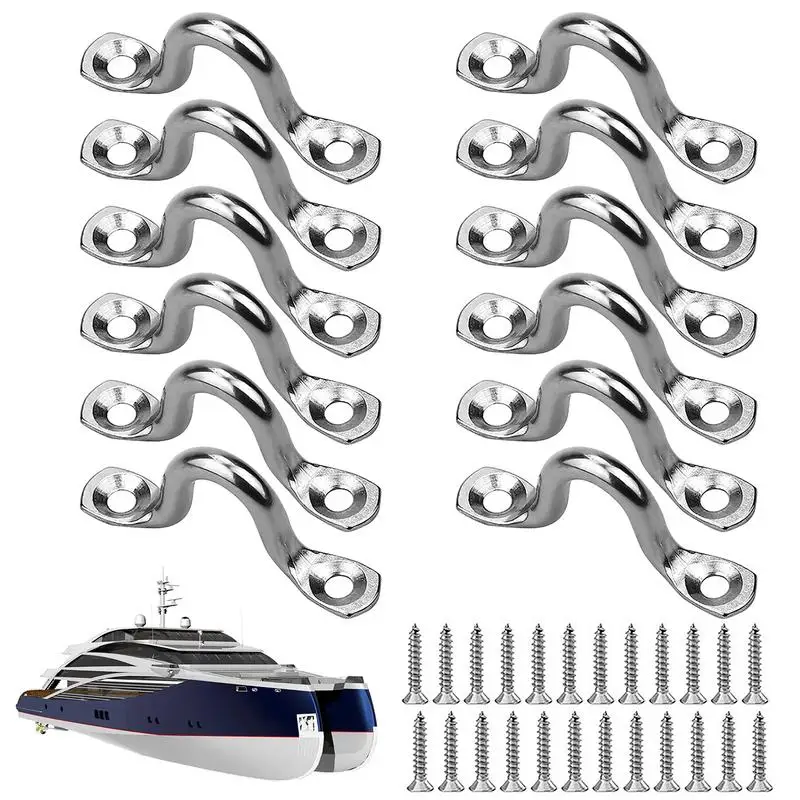 

Ручка для яхты из нержавеющей стали, Серебряная ручка для лодки, захват 12 шт., погодозащищенная Серебряная проволочная кольцевая зеркальная отделка