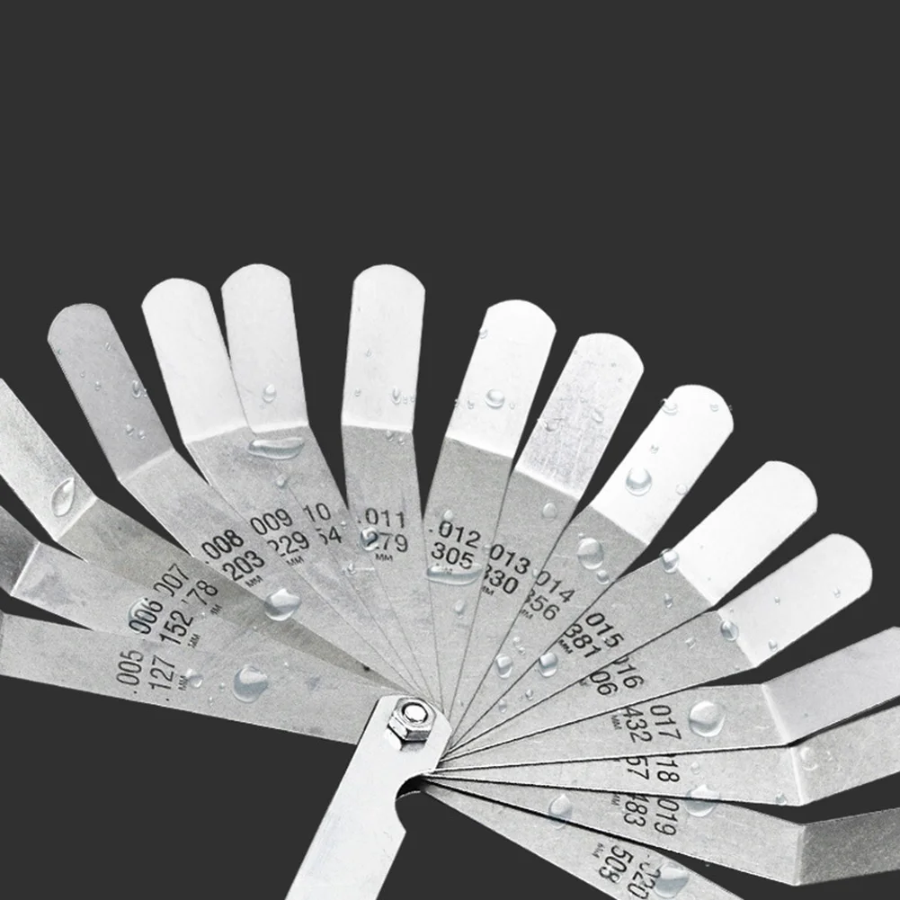 

16 Blades Metric Imperial Railway Curved Filler Useful Manufacturing Thickness Measurement Tool Stainless Steel Gauge Feeler