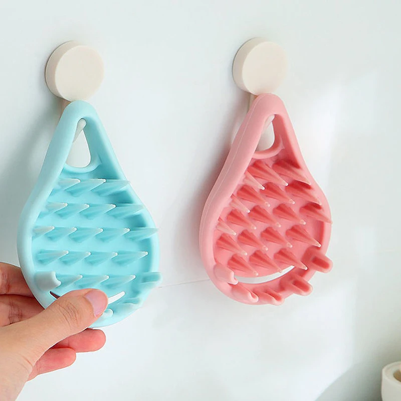 

New Silicone Shampoo Brush Massage Comb Wet and Dry Scalp Massage Brush Head Cleaning Adult Soft Household Bath
