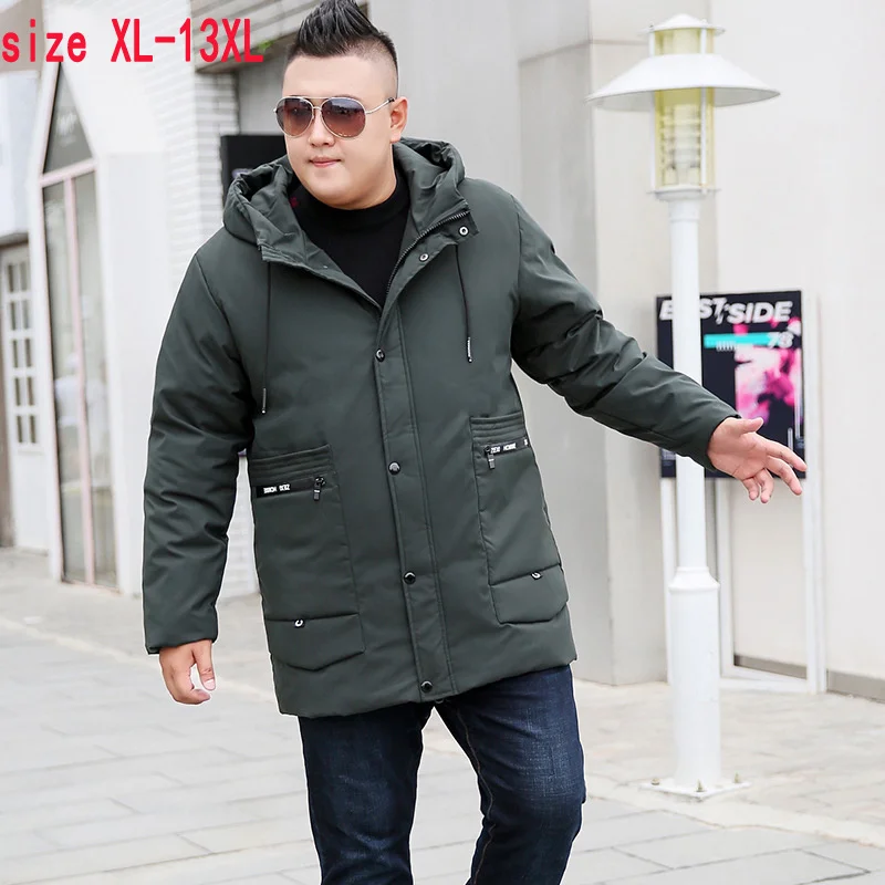 

new arrival fashion high quality super large Men Casual Warm Thick with hood Loose Down Jacket coat plus size XL-11XL 12XL 13XL
