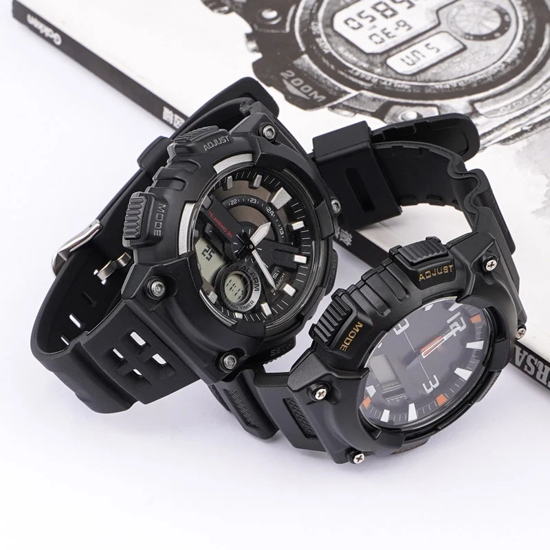 Фото Резиновый ремешок для часов 18 мм для Casio AQ-S810W/S800W W-735H SGW-300 AE-1000W/1200, мужской мягкий браслет, аксессуары, ремешок на запястье №4