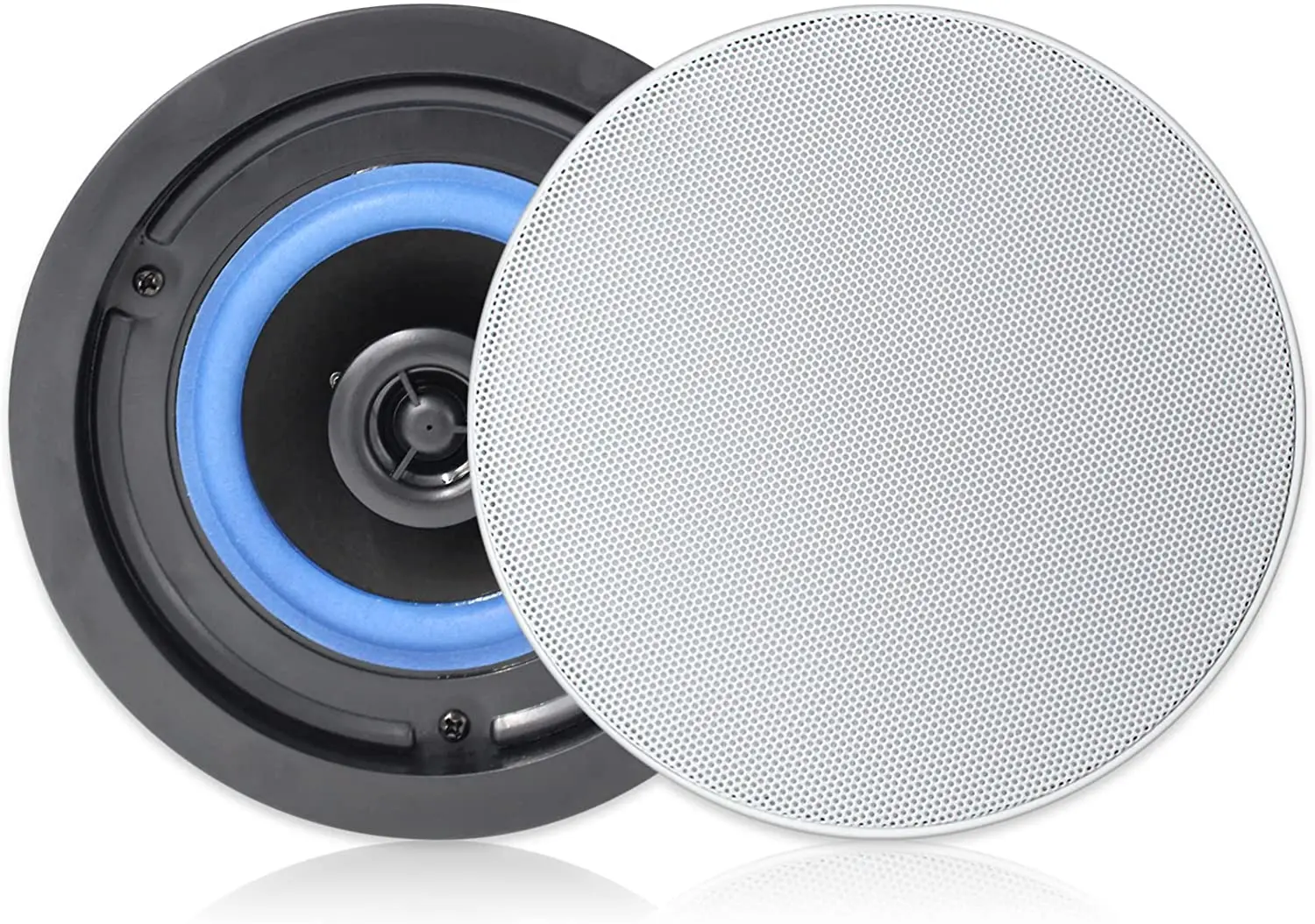 

Herdio 4 Inch 160W Two-way Ceiling Wall Speaker Flush Mount Speaker System Ideal For Bathroom Kitchen Living Room Office