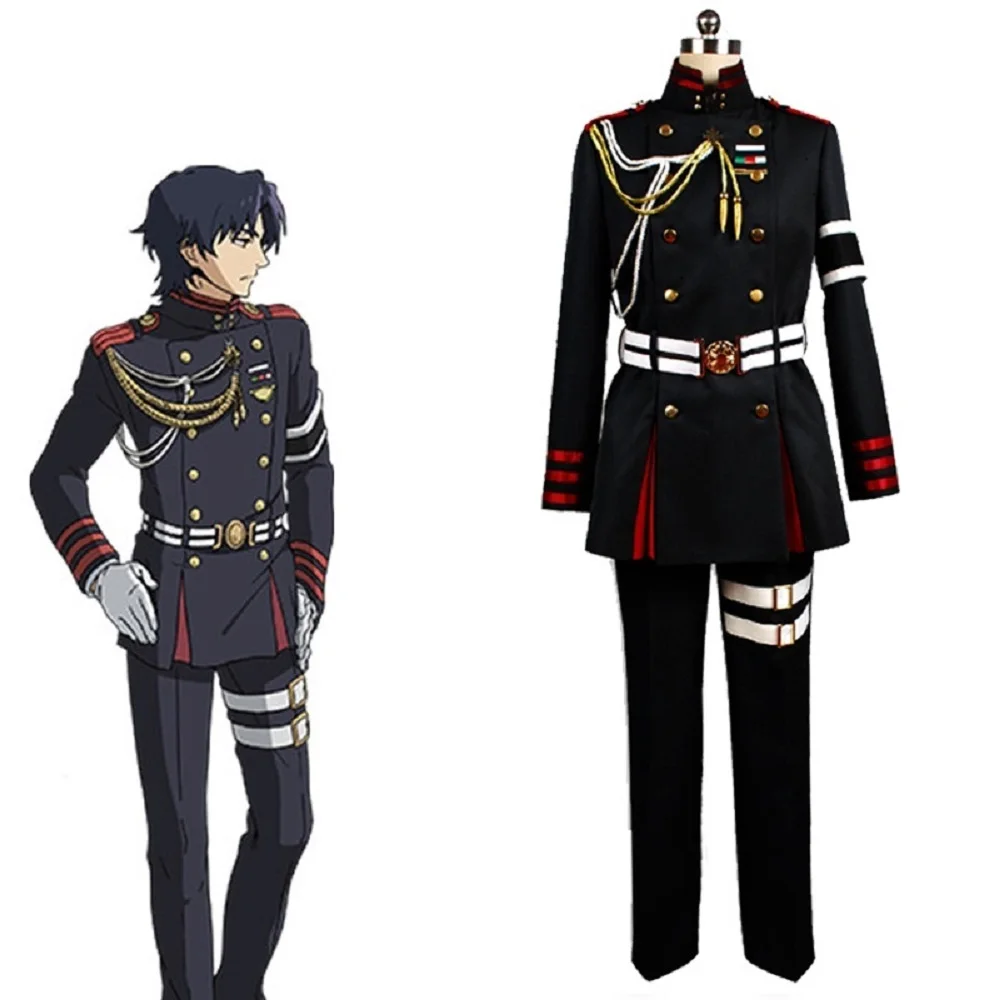 

Seraph of the end Guren Ichinose Military Cosplay Costumes Outfit Halloween Christmas Uniform Suits Cosplay Anime for Girls