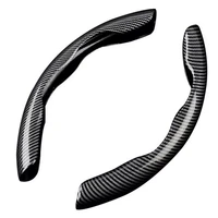 carbon fiber look universal car steering wheel cover booster non slip accessory abs high quality steering covers car accessories