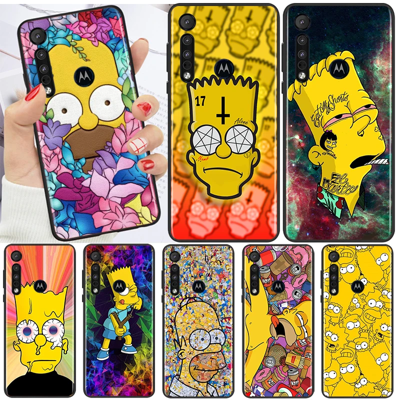 

Boy Family The Simpsons For Motorola G8 G9 G Edge E7 E20 G60S G50 X30 S30 G71 G51 G22 30 G41 G31 S Power Black Phone Case