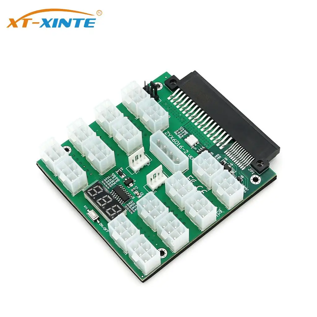 

Upgrade Version ATX 16x 6Pin 1x 4pin 12V Power Supply Breakout Board Adapter with SATA to 4 Pin Cable for Dell/FUJITSU Brand PSU