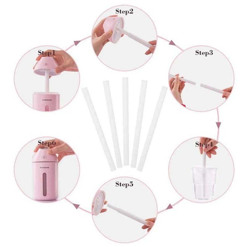 50 Pcs Car Humidifier Sticks Cotton Filter Refill Replacement Wicks for Portable Ultrasonic Aroma Diffuser |