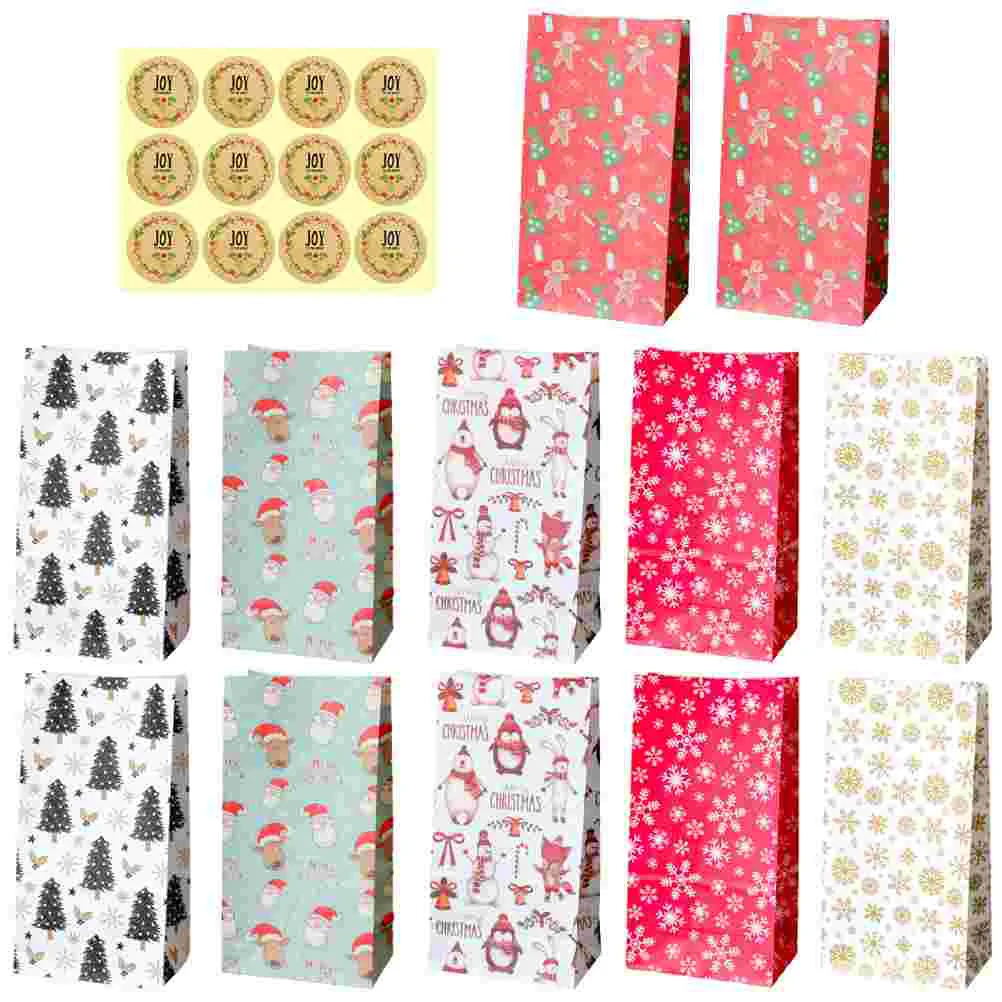 

Bagchristmas Candy Gift Paper Holiday Pouch Favor Treatparty Cookie Container Goodie Gifts Cardboard Breadsnowflake Birthday
