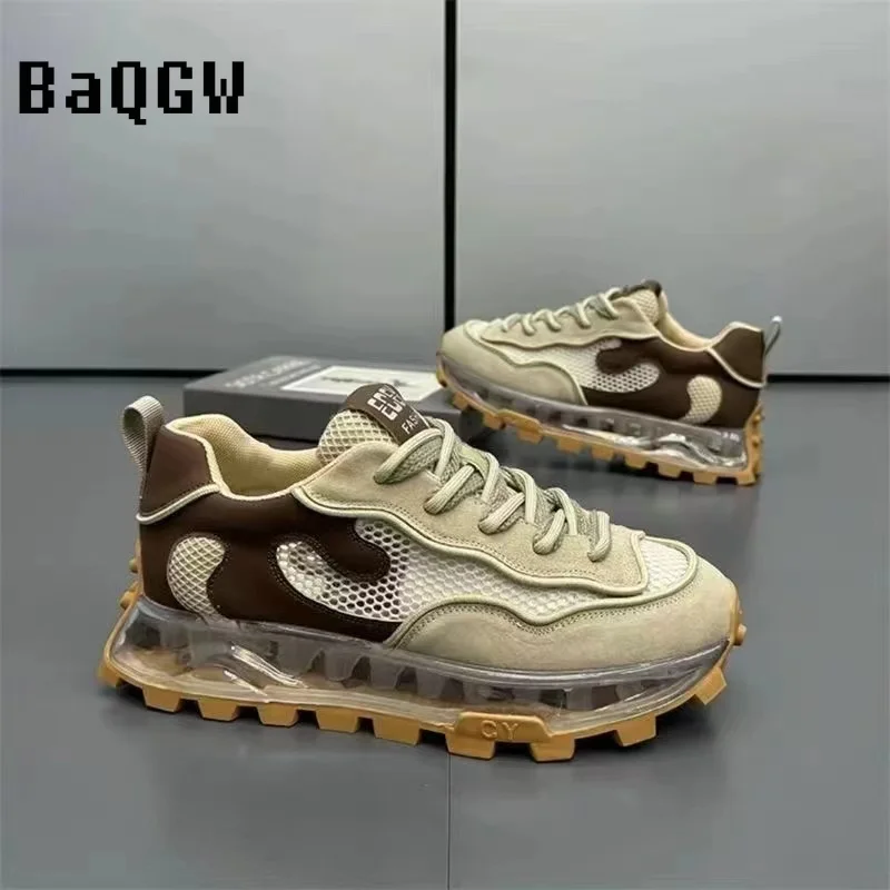 Кроссовки мужские дышащие на высокой платформе удобные повседневные Сникерсы