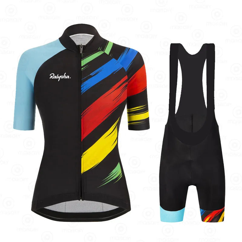

New Raphaful MTB Bike Clothing Female Bicycle Clothes Women Pro Cycling Short Sleeve Jersey Set Summer Breathable Sports Suit