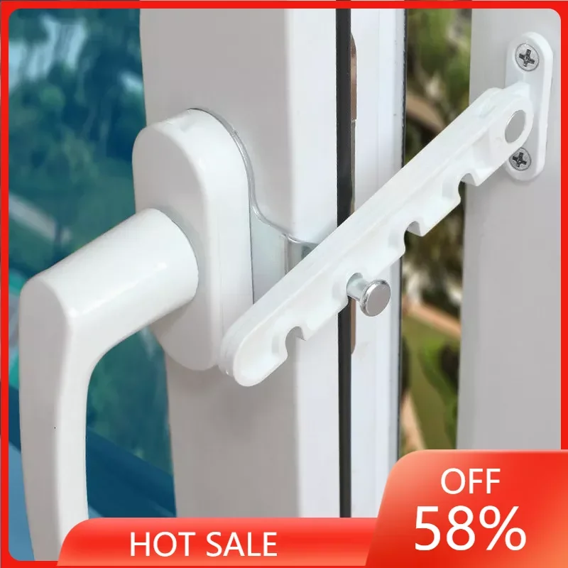 

Window Limiter Latch Child Safety Protection Position Stopper Casement Wind Brace Home Security Door Windows Sash Lock