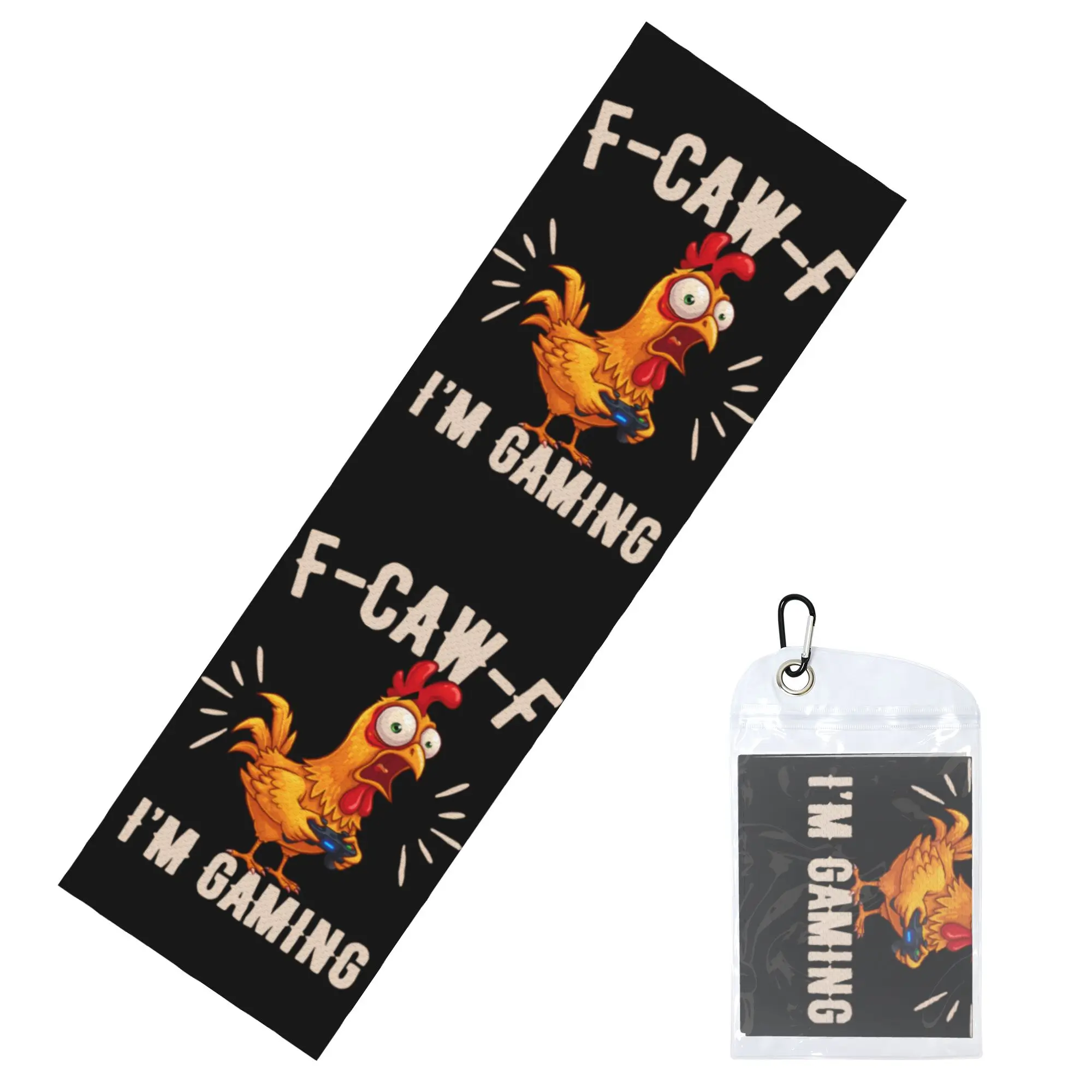 Фото Забавное полотенце F-Caw-F Chicken FCAWF для холодных тренировок, быстросохнущее полотенце для лица, фитнес-полотенца №1
