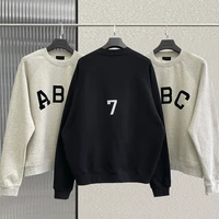 oversized mens essentials 11sweatshirts seventh main line abc flocking letter hoodies hip hop unisex 100cotton pullover