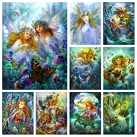 dreamer nadia strelkina goddess art ab diamond painting full square drills fantasy fairy angel queen cross stitch mosaic decor