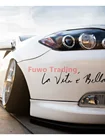 Наклейки на автомобиль Fuwo Trading, наклейки La Vita E Bella, светоотражающие буквы, виниловые наклейки из ПВХ, модные креативные стикеры на весь корпус