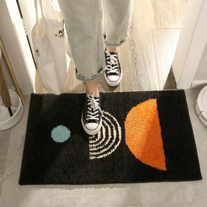 

Hallway Entrance Doormat Sunrise Soft Plush Tufted Bath Mat Absorbent Anti-slip Kitchen Floor Mat Home Decor Carpet Rug